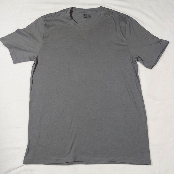 New Era Gray Plain Basic Crew Neck T-Shirt Size Large - Picture 1 of 6